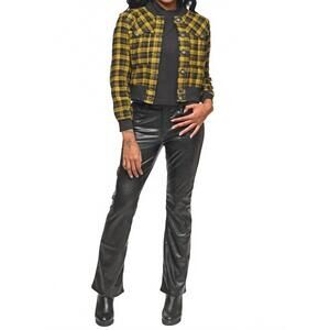 NEW TULIP CLOTHING bobbi long sleeve bomber jacket in edinburgh flannel